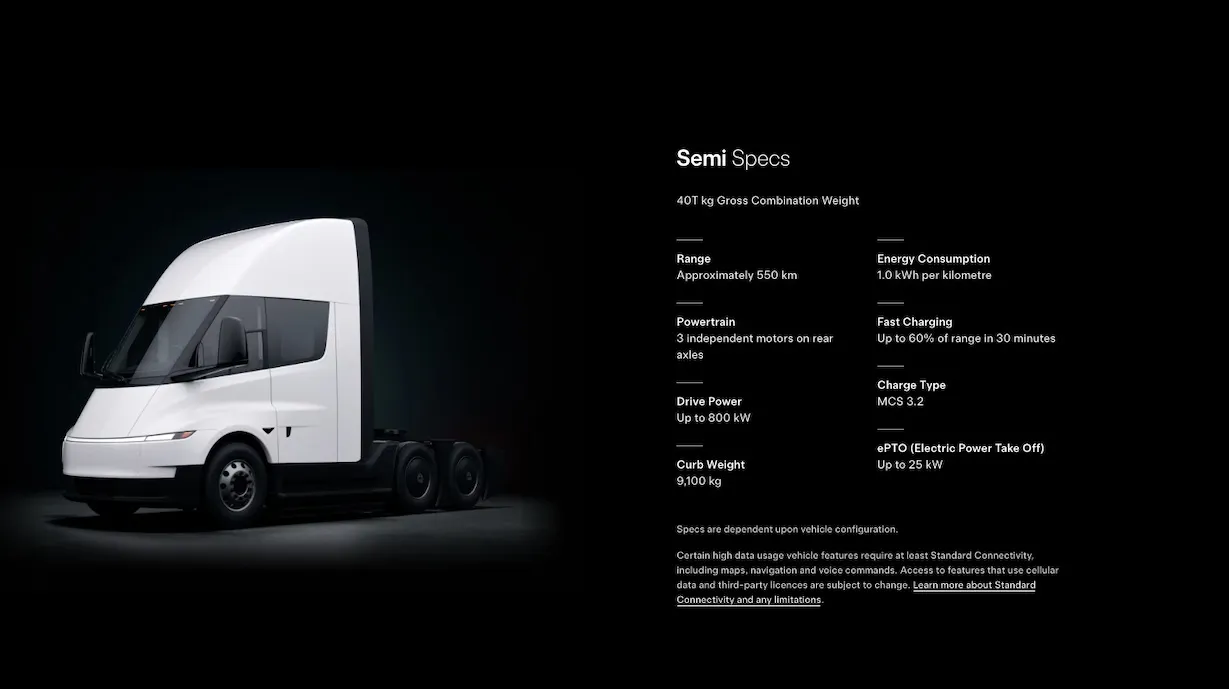 Aktuell: Tesla-Sattelschlepper Semi für Europa kommt vorerst offenbar nur in kleinerer Version