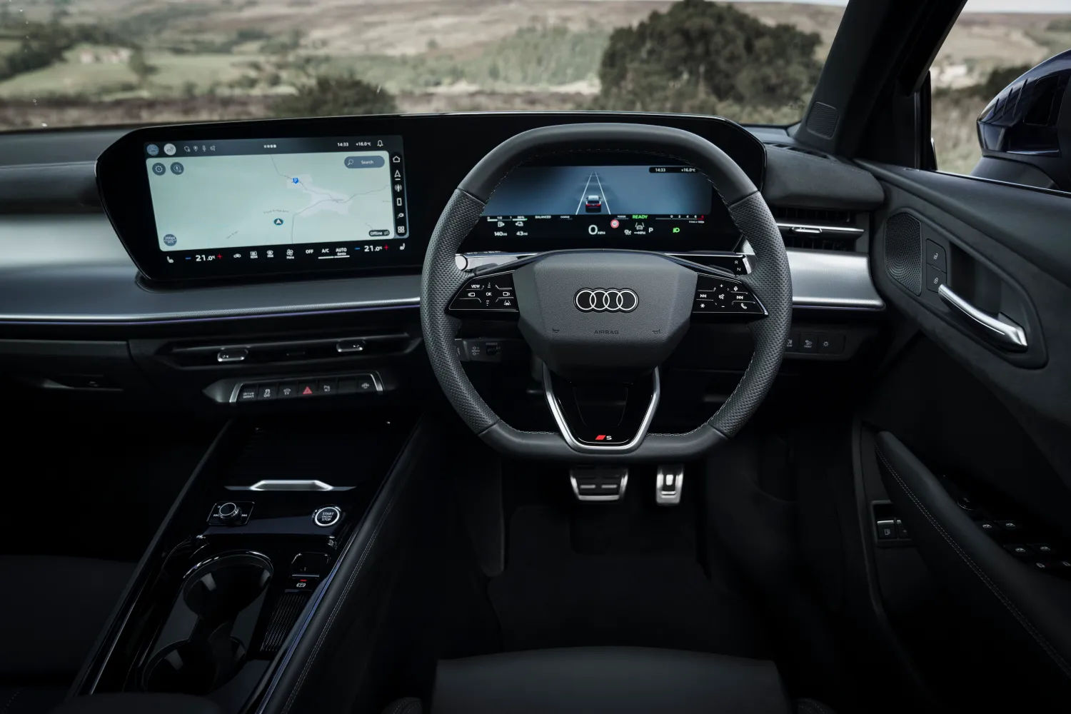 visão do motorista do Audi Q3