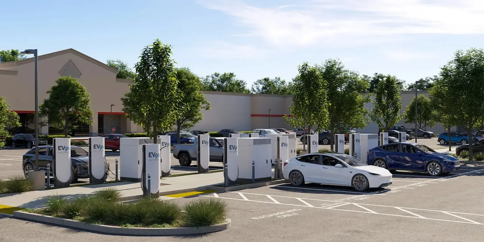 Суперзарядні пристрої Tesla під брендом EVgo вже наближаються.
