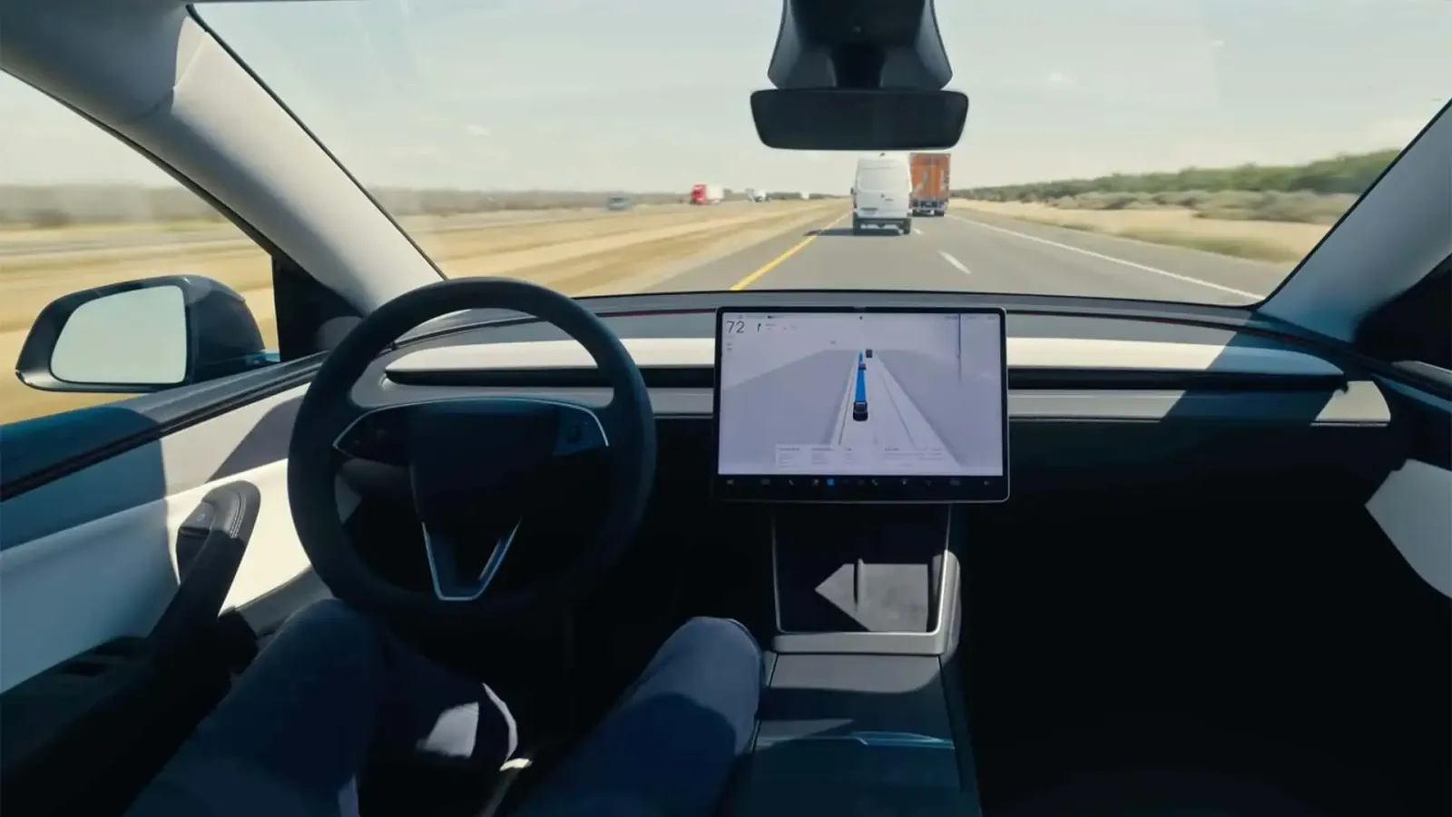 Tesla Hands-Free Driving Autopilot FSD