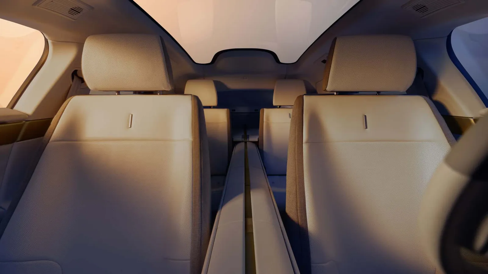 Jaguar showed the interior of the Type 01. Without a rear window, without a mirror, with screens hidden “on demand.”