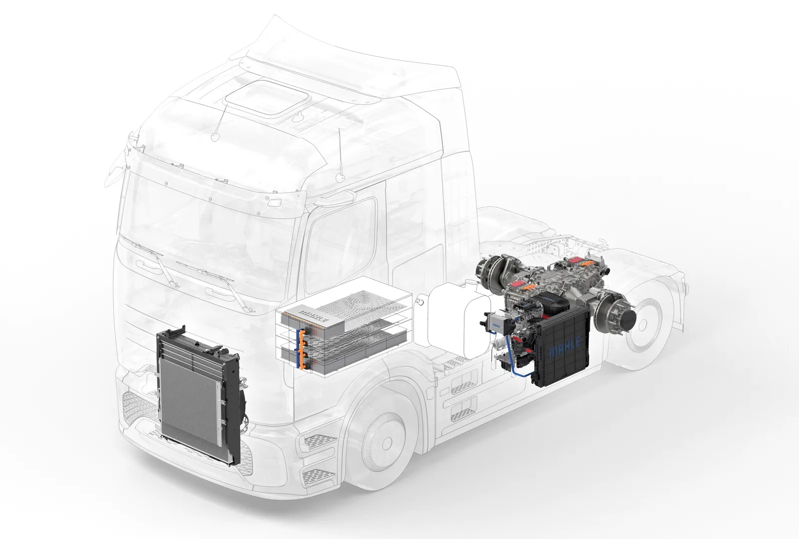 Mahle pokazuje silnik spalinowy do _elektrycznych_ ciężarówek. 110 kW mocy ciągłej, wejdzie zamiast jednego modułu baterii