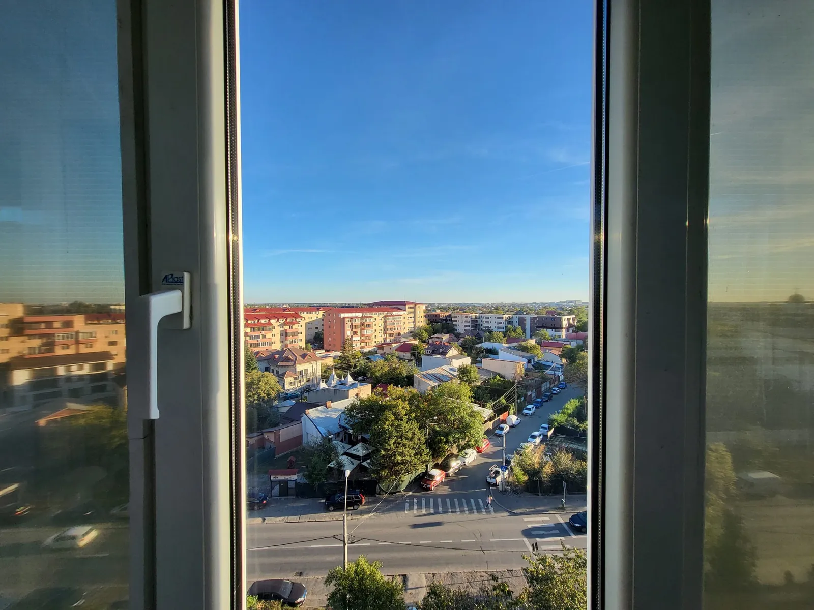 Figure 1. Interior view through the south-facing photovoltaic glazing in the Bucharest apartment.