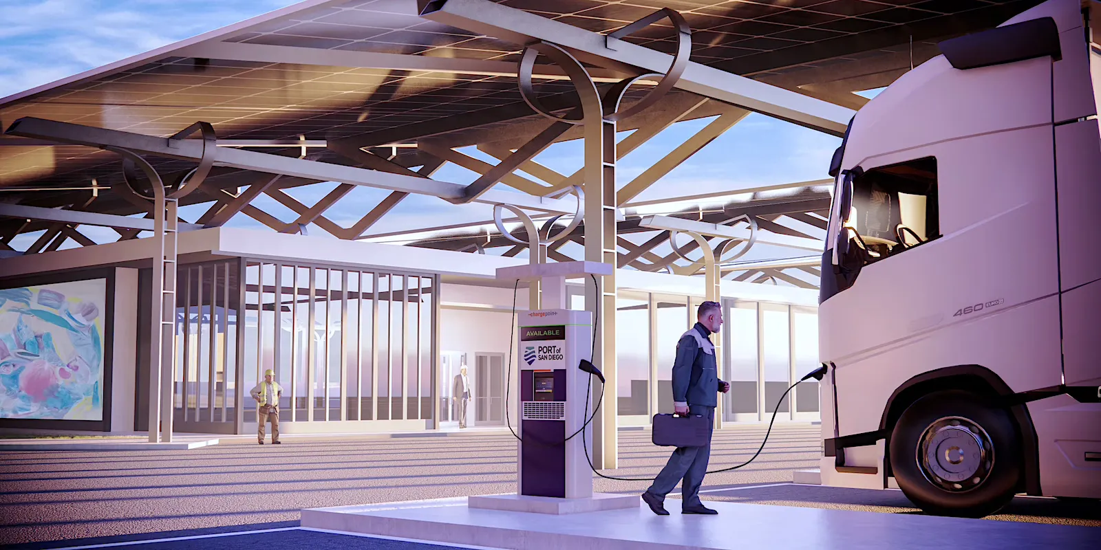 Skycharger solar + electric semi truck project gets green light in San Diego