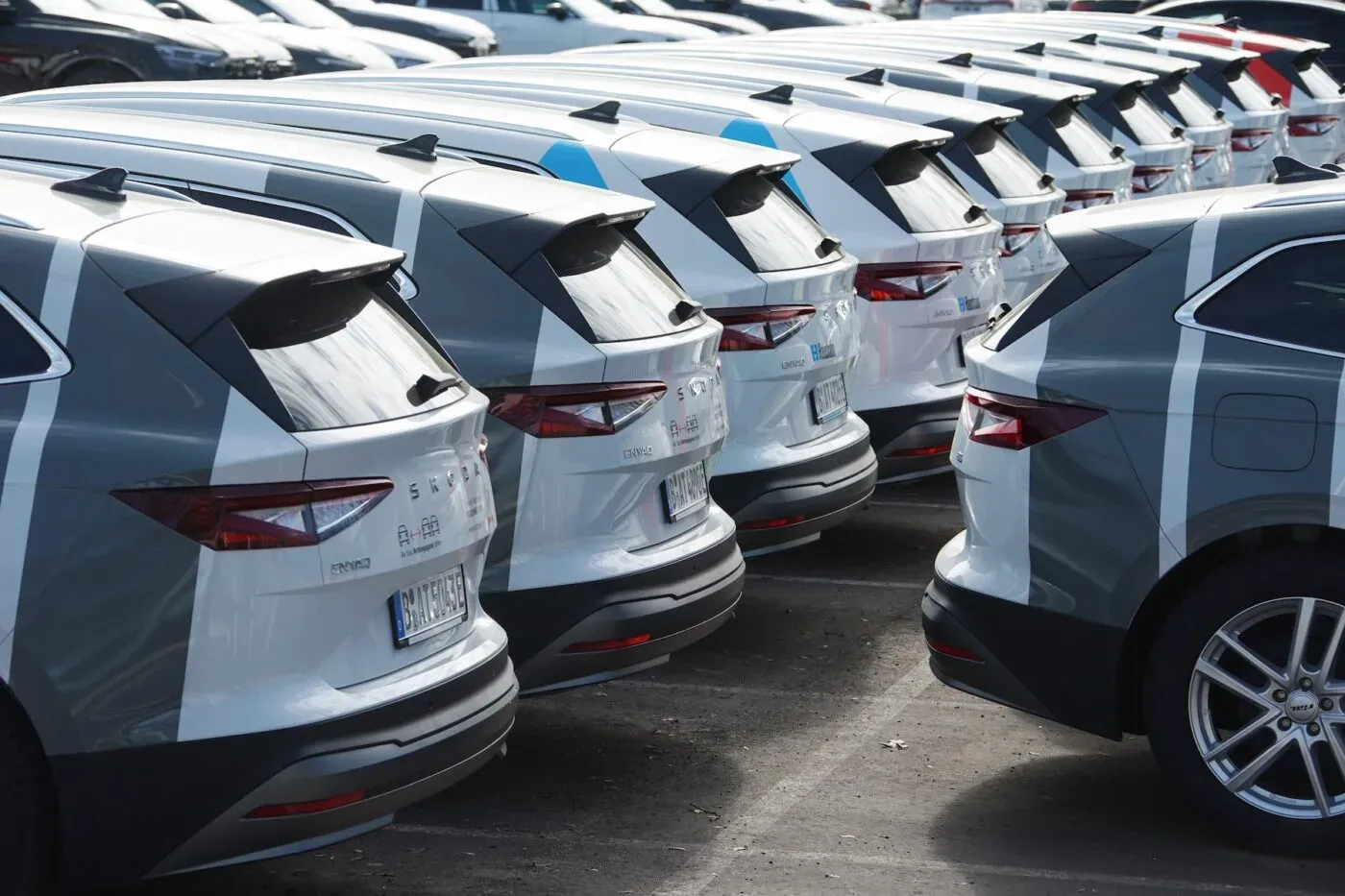 Frota da Schindler com veículos Skoda Enyaq