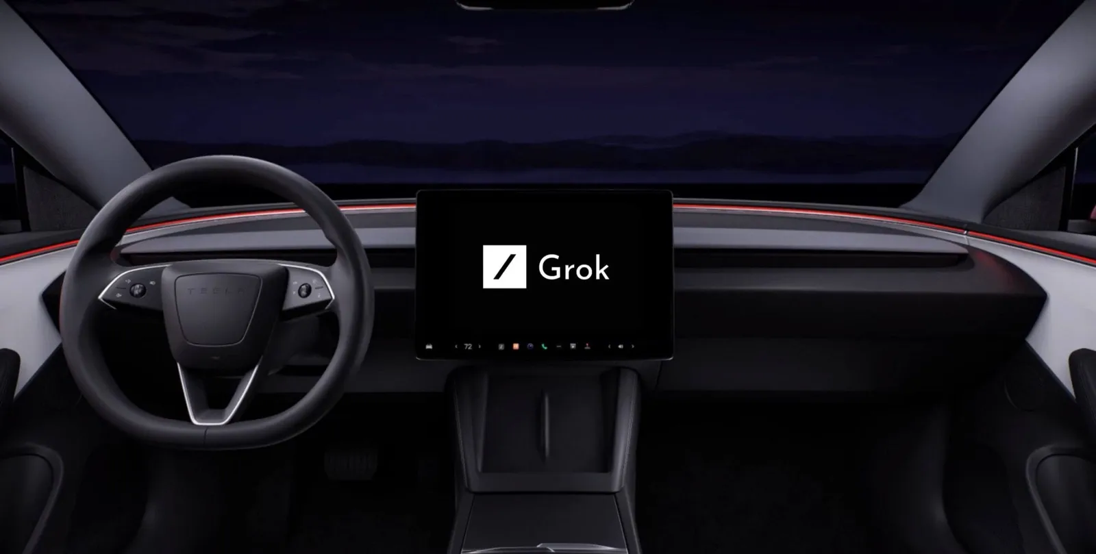 Tesla zintegruje Grok Bota z autami. Tesla robi z kabiny głosowe biuro na kołach