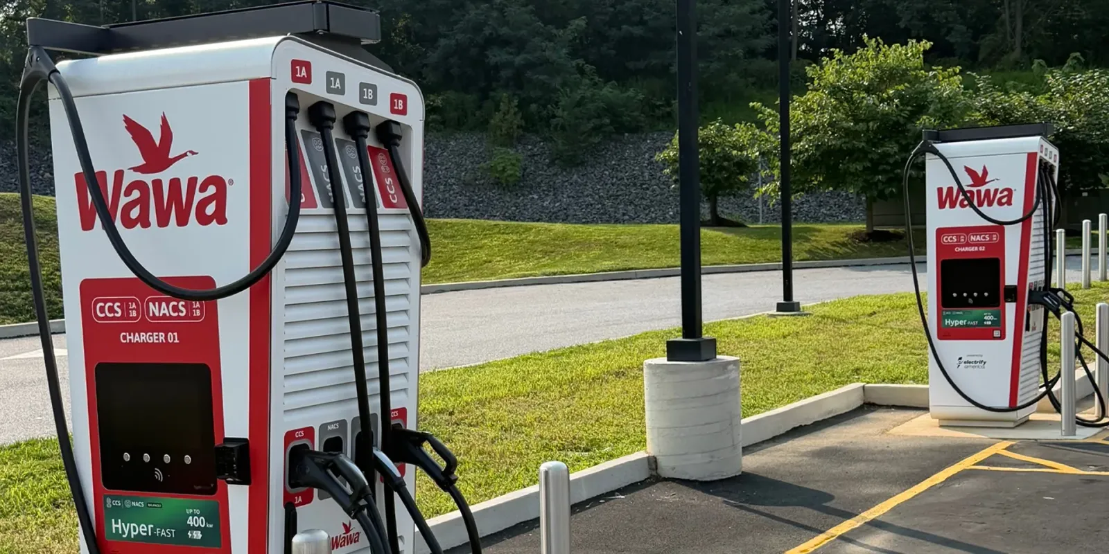I caricabatterie per veicoli elettrici di marca Wawa si stanno espandendo oltre Tesla.