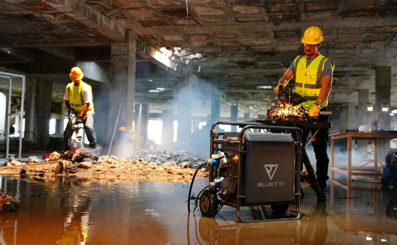 5 kW y hasta 35 kWh: esta batería portátil quiere jubilar a los generadores gasolina en las obras