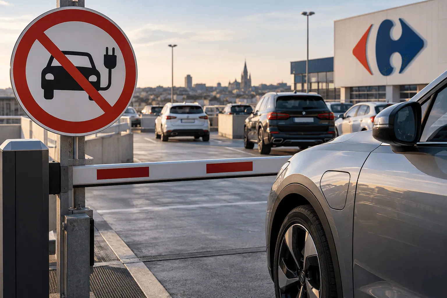 Carrefour prohíbe los vehículos eléctricos en los techos de 18 centros comerciales en Bélgica. El problema es la prohibición, no el peso en sí.