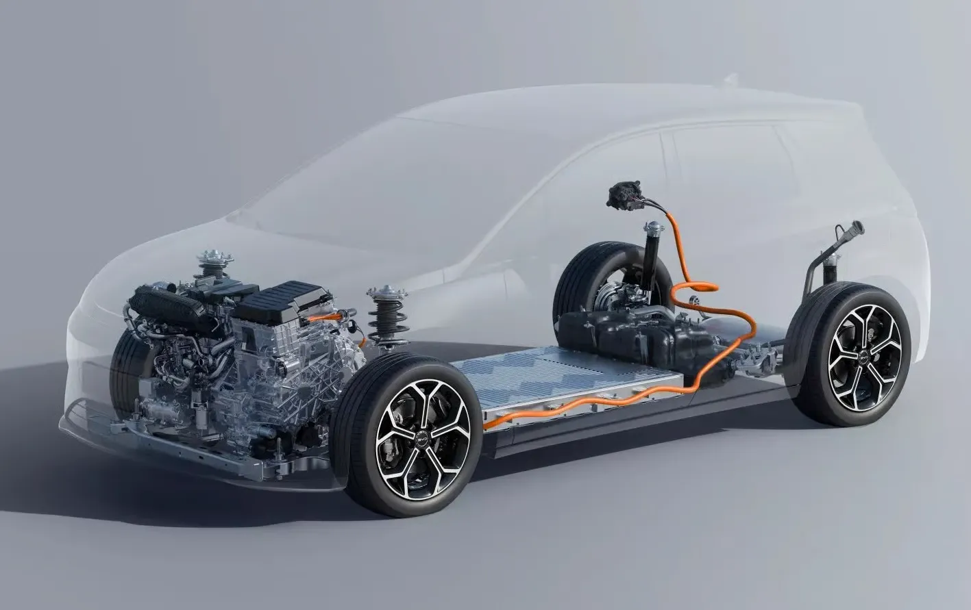 La motorisation super hybride de la Dolphin G DM i / Image : BYD.