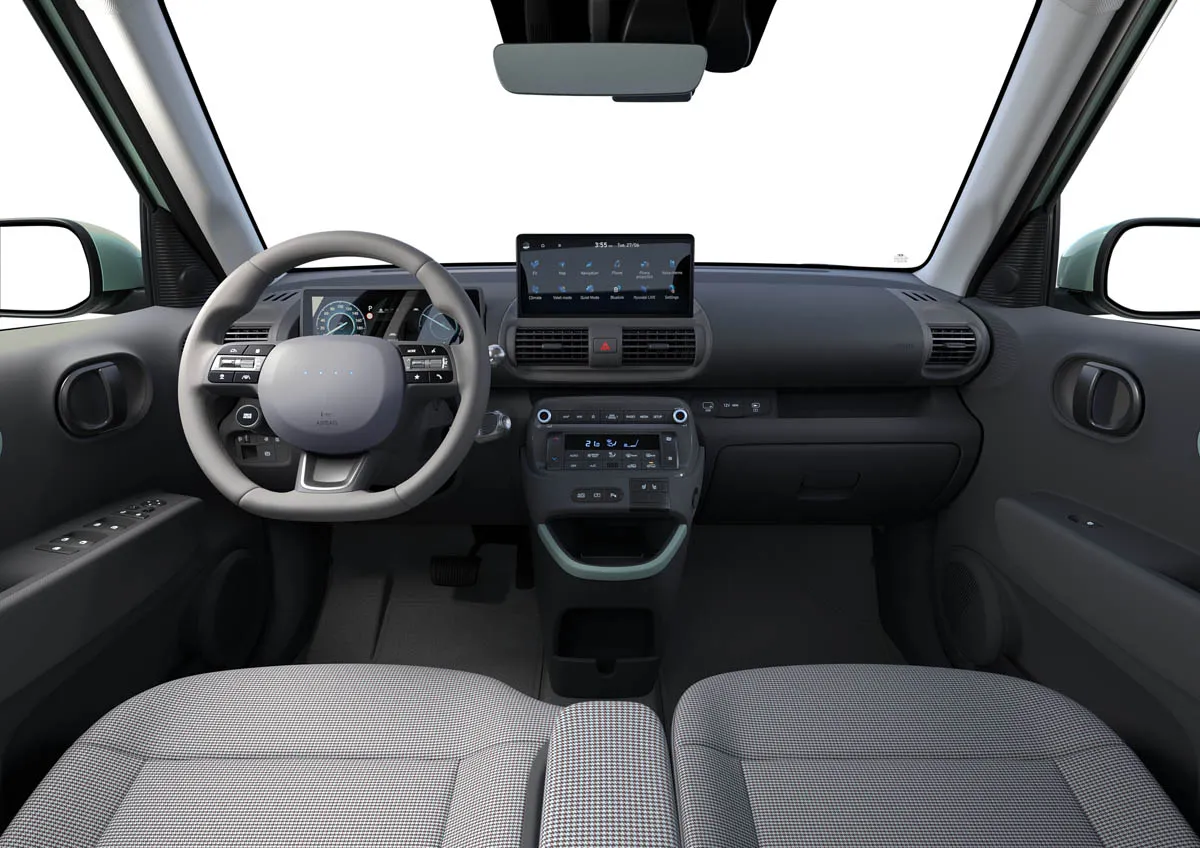 Interieur Hyundai INSTER Lounge con accenti in verde menta