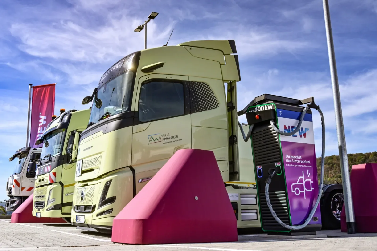 NEW Energie abre parque de carregamento para caminhões na A61, entre Bonn e Koblenz
