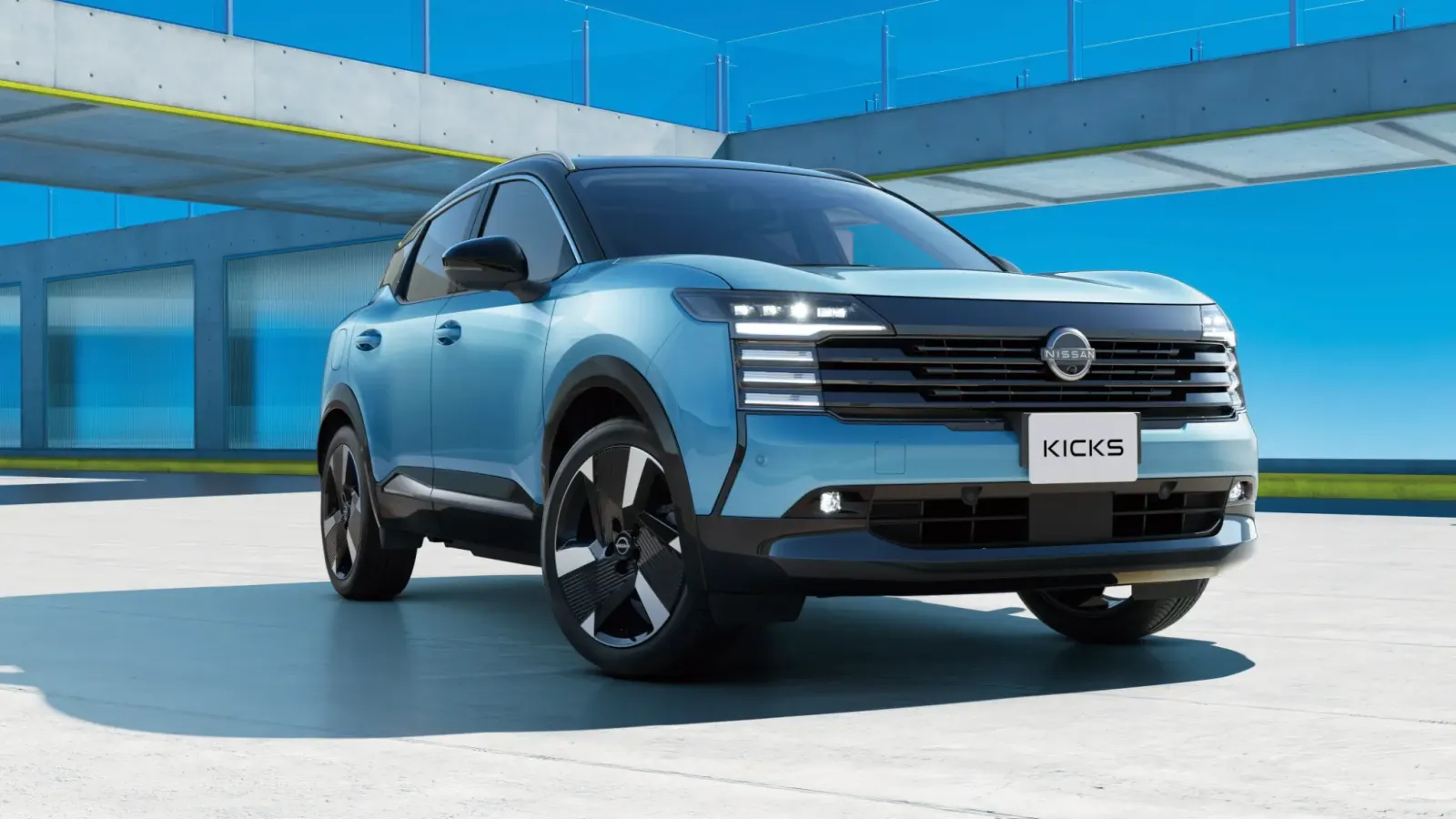 Vorderansicht des Nissan Kicks 3/4
