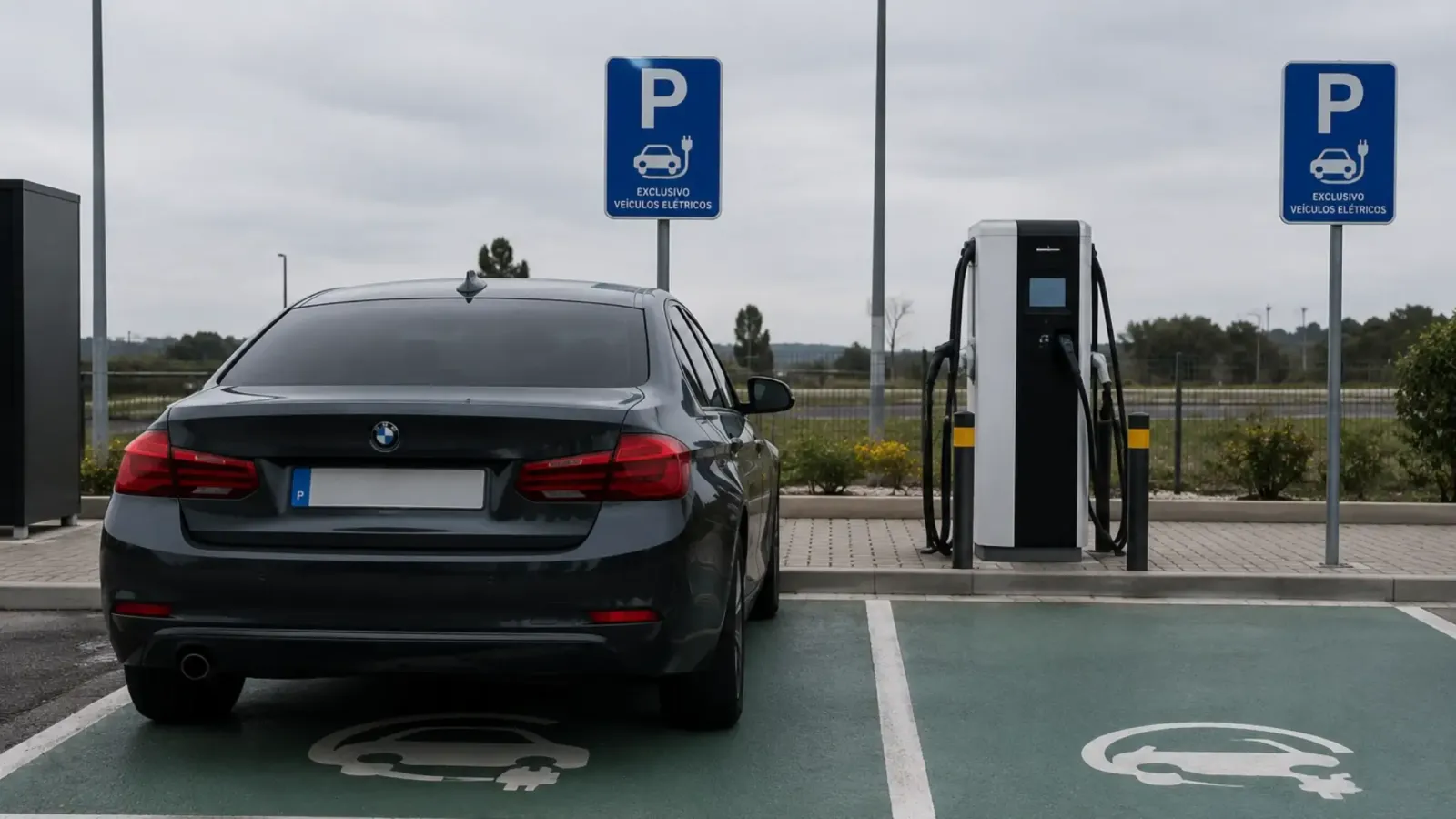 Was passiert, wenn man ein Verbrennungsfahrzeug an einem Platz für Elektrofahrzeuge parkt?