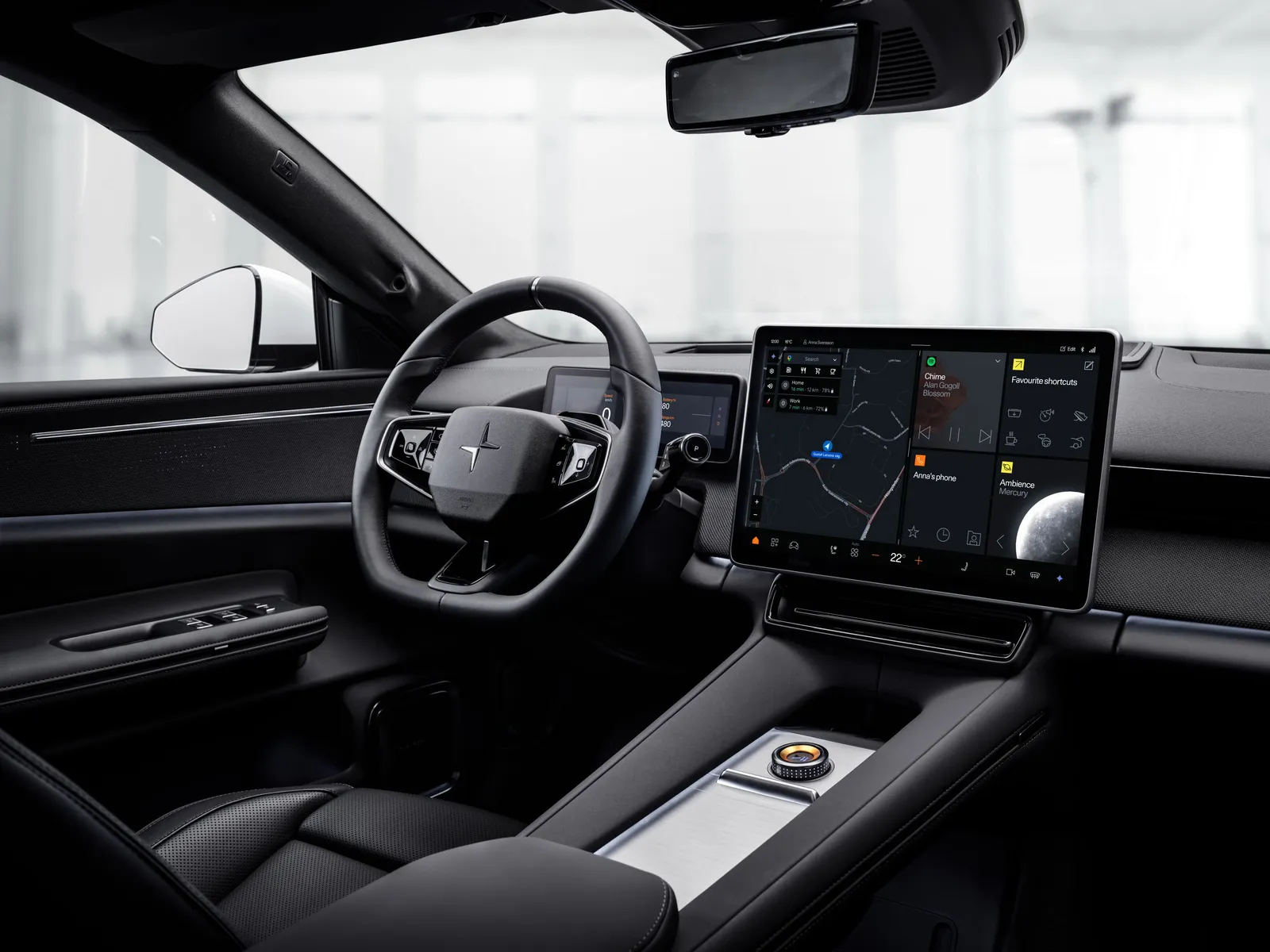 Interno dell’SUV Polestar 4