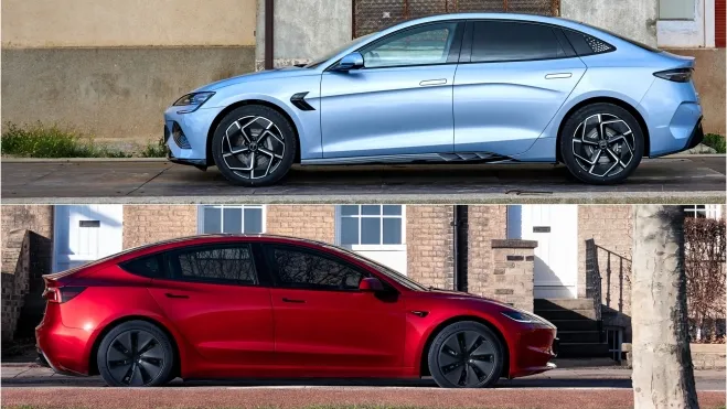 Tesla Model 3 vs BYD Seal 02