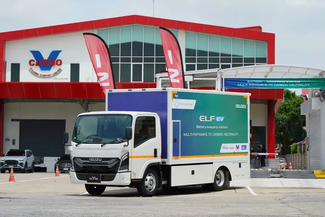 Thailand: Isuzu startet neue Testphase zum Batterietausch bei Elektro-Lkws