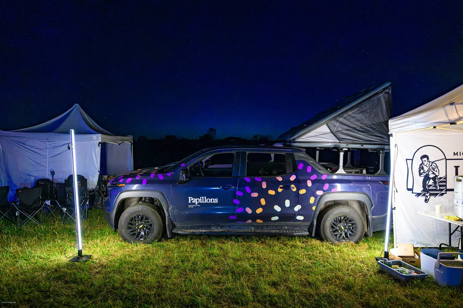 Two Silverado EVs and a 150 kWh battery powered this entire concert tour