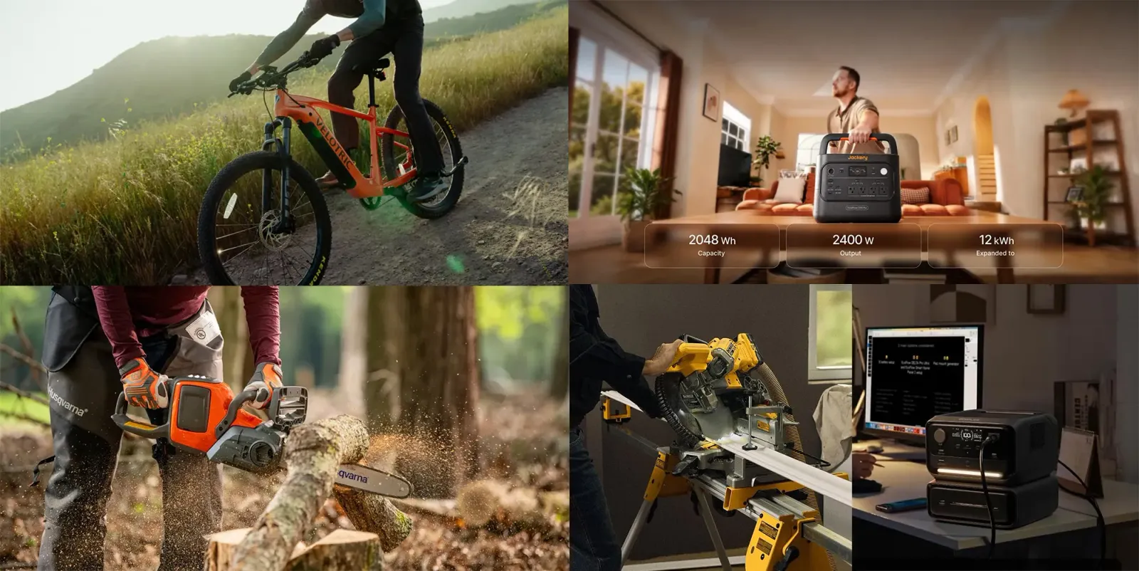 Velotric Summit 1 multi-terrain e-bike $300 off, Jackery 2,048Wh HomePower V2 400W solar bundle, rare Husqvarna deal, more