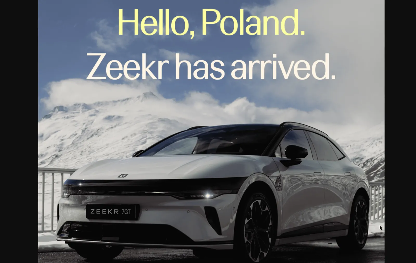 A Zeekr lançou o site polonês. A marca Geely está coletando interessados antes da venda.