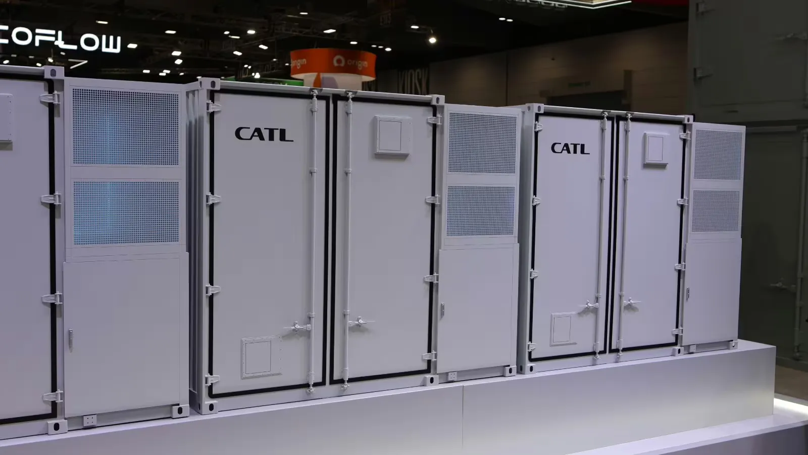 Scale model of CATL's containerized energy storage system on display at All Energy Australia 2026.