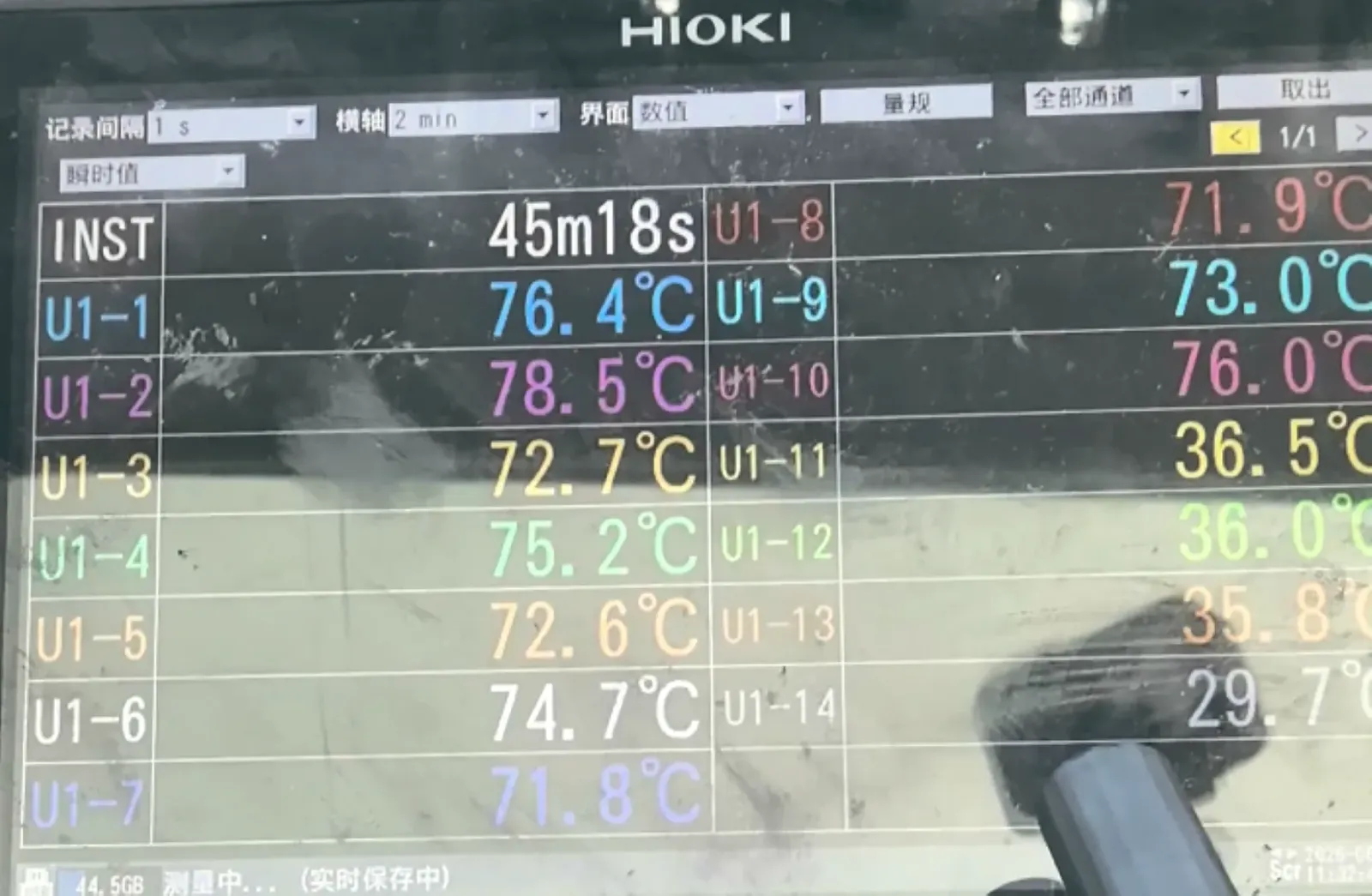 A bateria BYD Blade 2.0 esquentou até 78,5 graus Celsius. Um teste independente mostrou um valor maior do que o indicado pelo BMS.