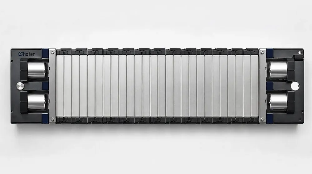 hofer powertrain builds a battery module with programmable cell pressure control