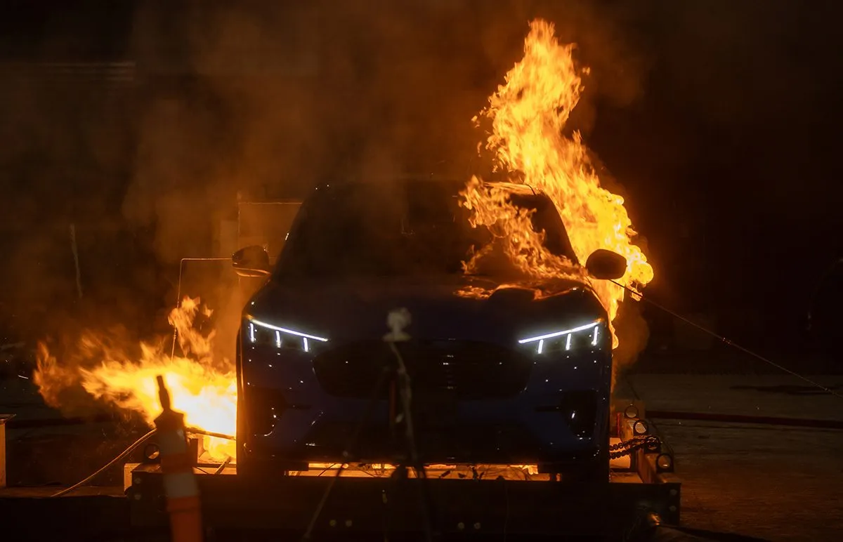 UL burns 18 EVs to develop guidelines for firefighters