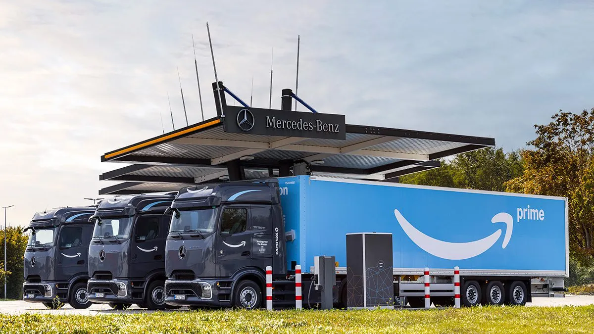 Amazon begins rollout of 50 Mercedes-Benz eActros 600 electric trucks in Germany