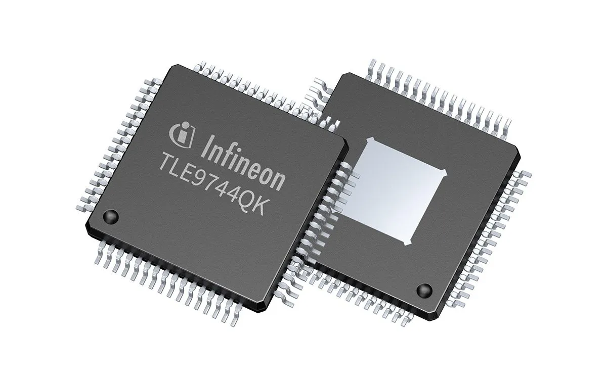 Infineon’s TLE9744QK PMIC integrates resolver excitation and safety logic for EV inverters