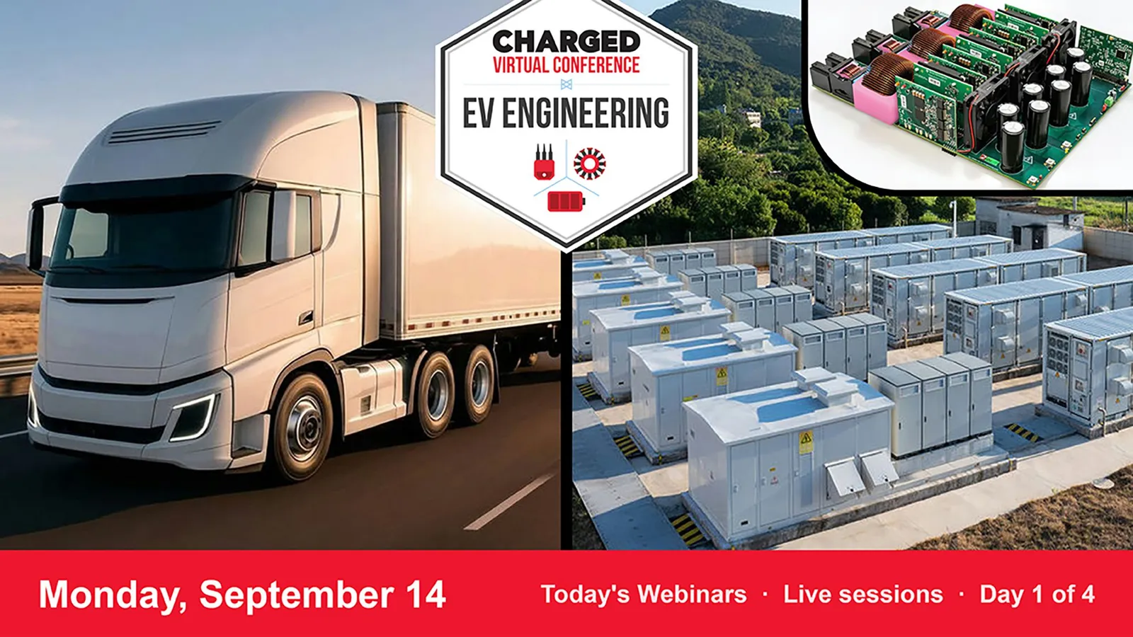 Today’s webinars: Live EV engineering sessions, Monday, September 14th