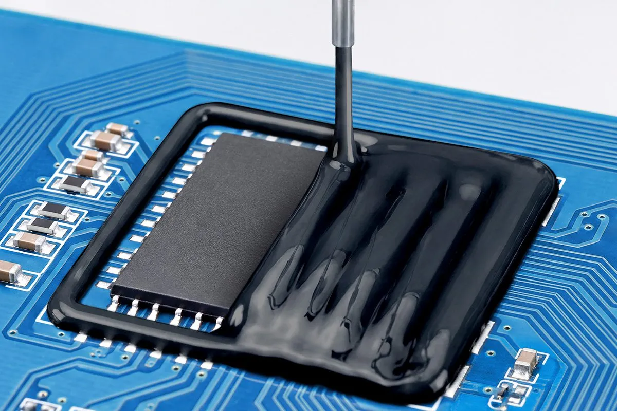 Wevo’s WEVOPUR 60210 FL T polyurethane potting protects battery management PCBs