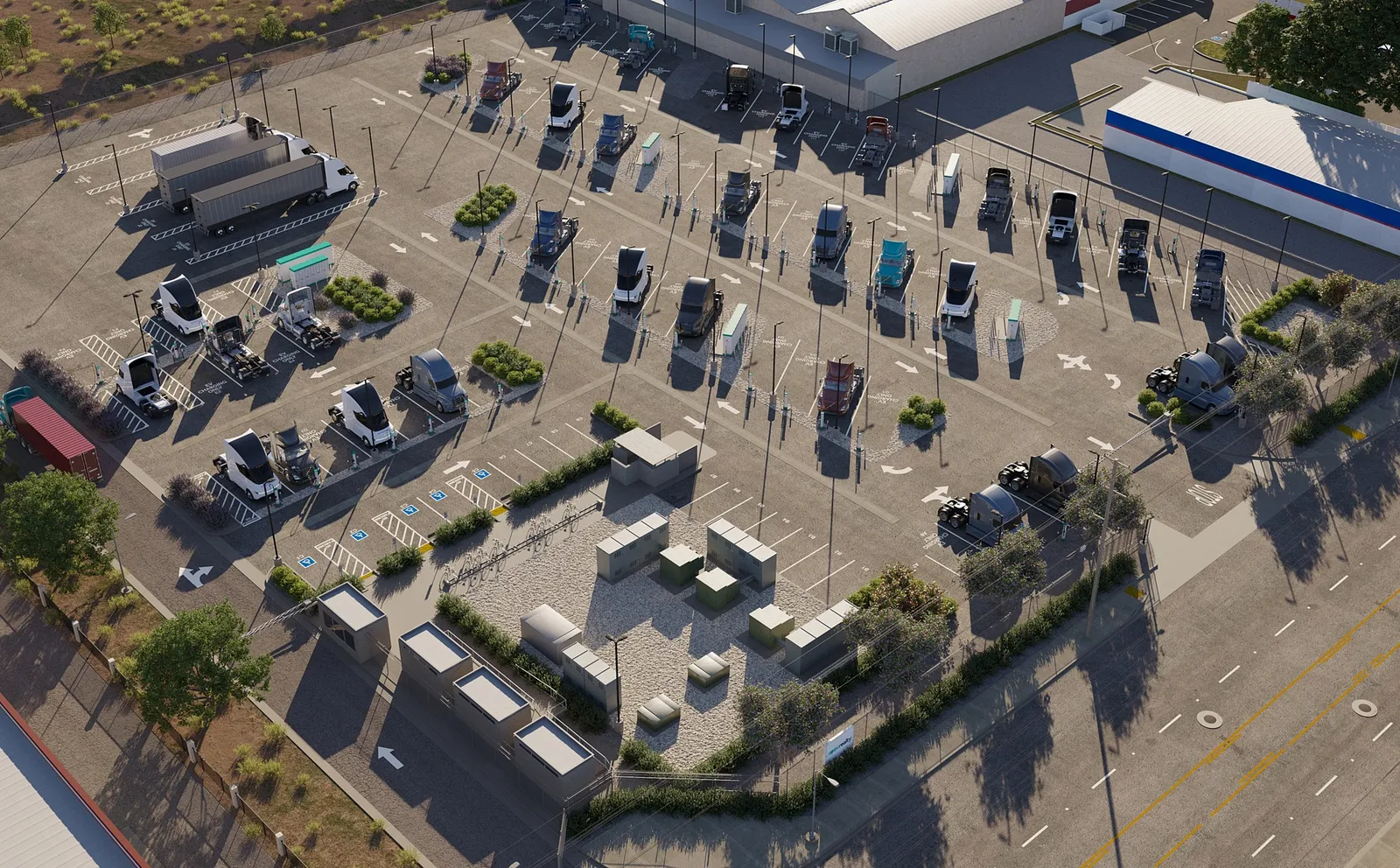 How EV Realty chooses sites for electric truck charging hubs